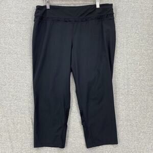 Tangerine Leggings Womens Extra Large Black Cropped Back Zipper Activewear